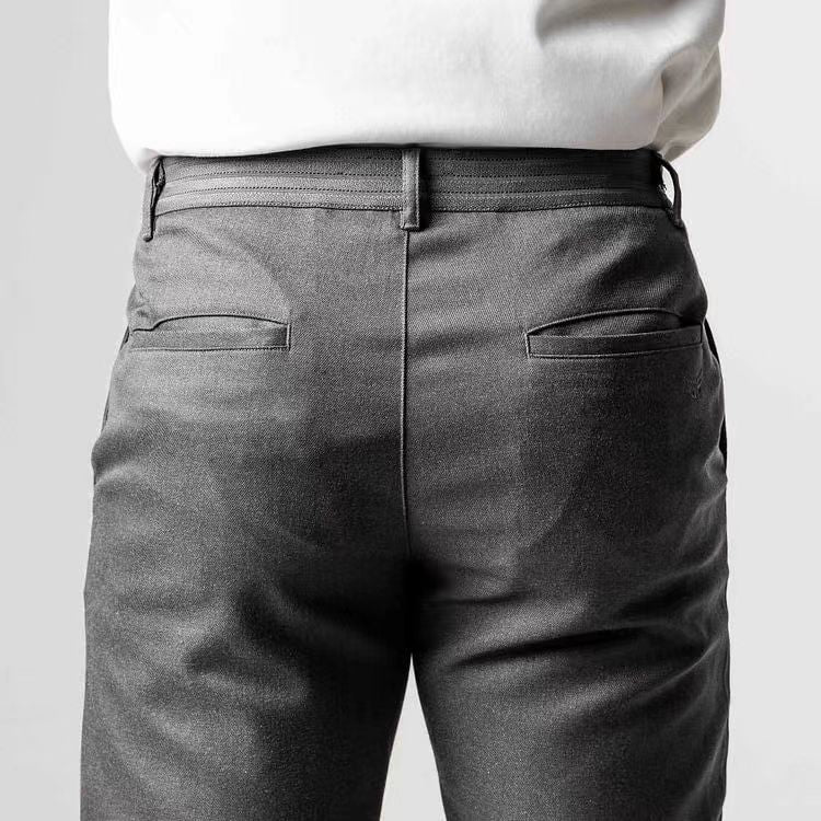 Men’s Tapered Stretch Chinos With Belt Loops And Structured Waistband