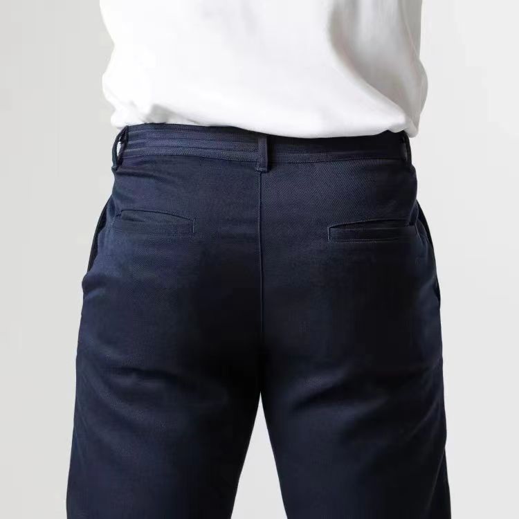 Men’s Tapered Stretch Chinos With Belt Loops And Structured Waistband